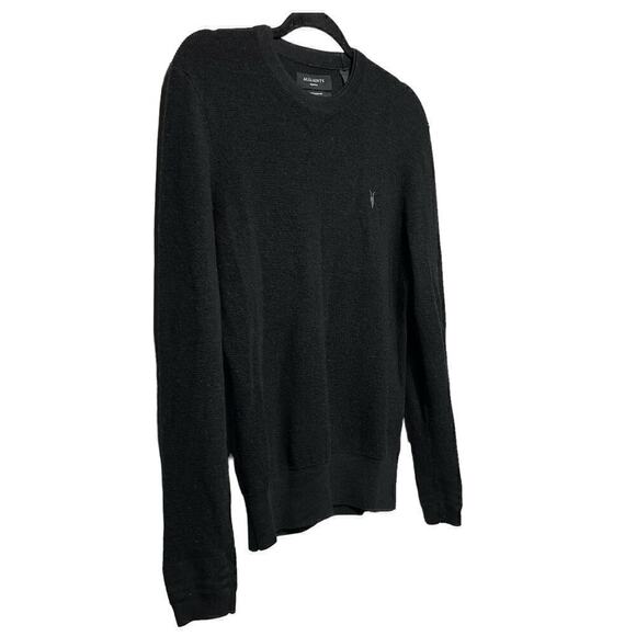 ALLSAINTS Ivar Merino Crew Neck Ramskull Sweater / Size-Medium - Picture 3 of 15